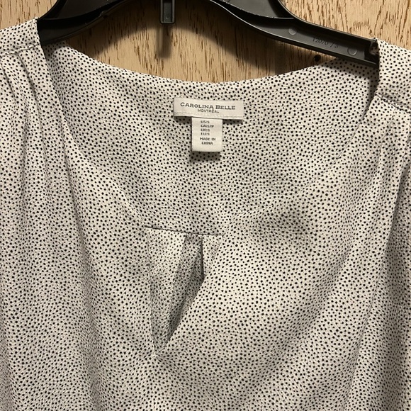 Carolina Belle blouse, S/P, white w/ black dots - Picture 8 of 8